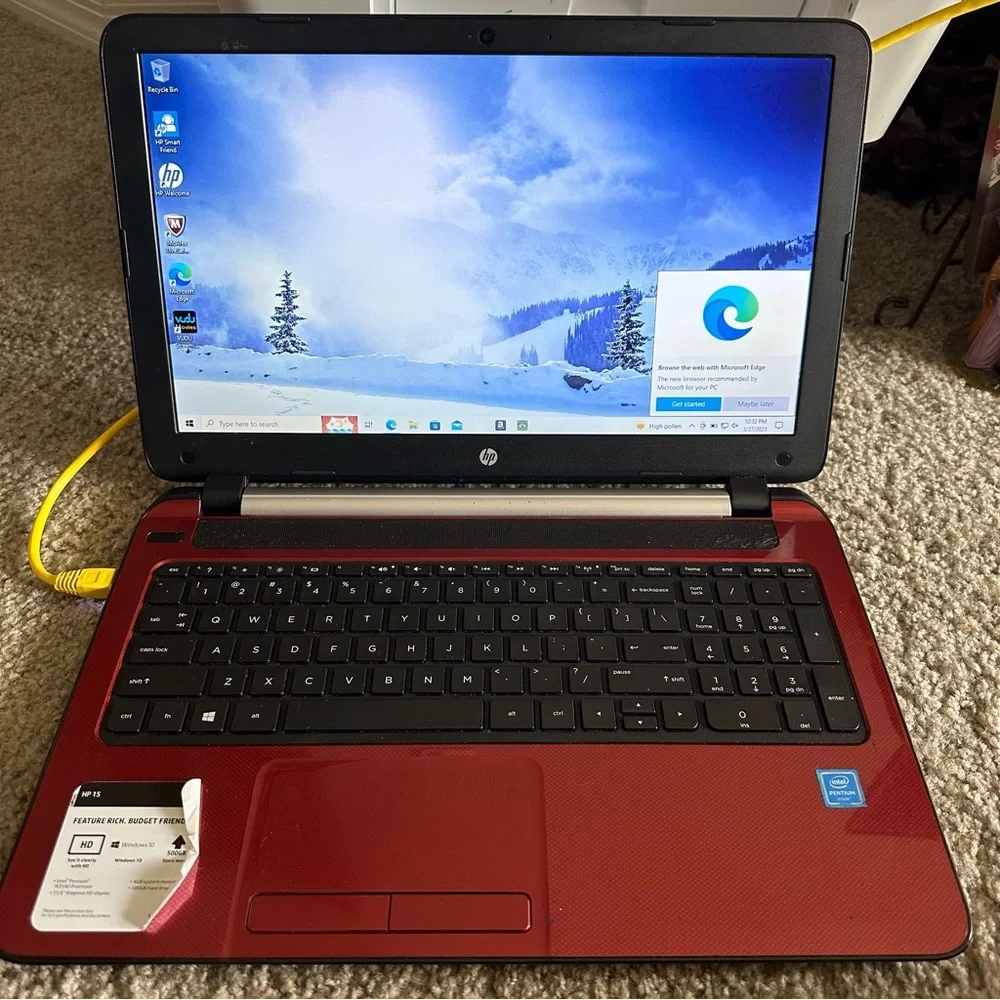 hp laptop 15.6” with case bundle